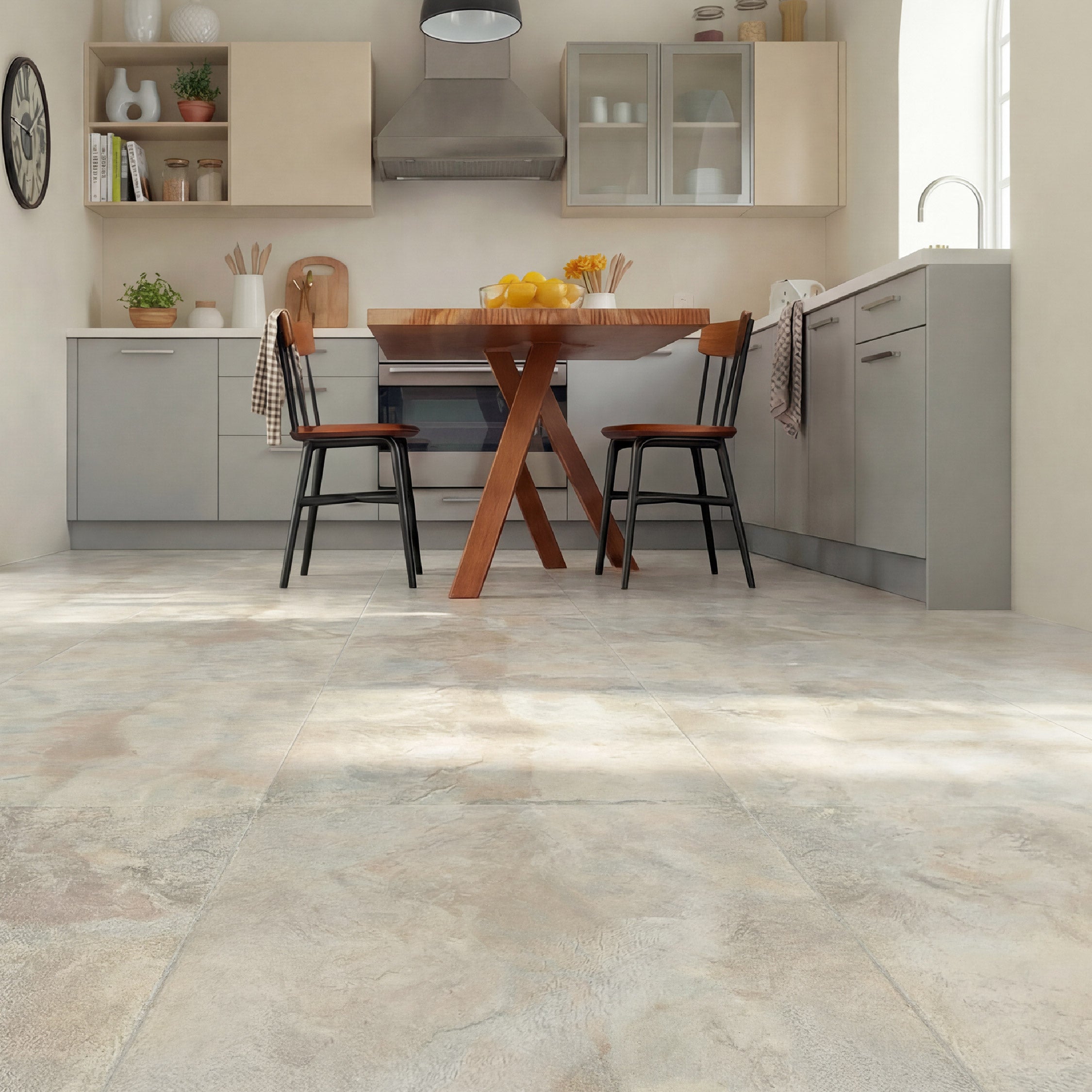 Floor Tile Stone 30.5x30.5cm Natural (10 Tiles Per Pack)