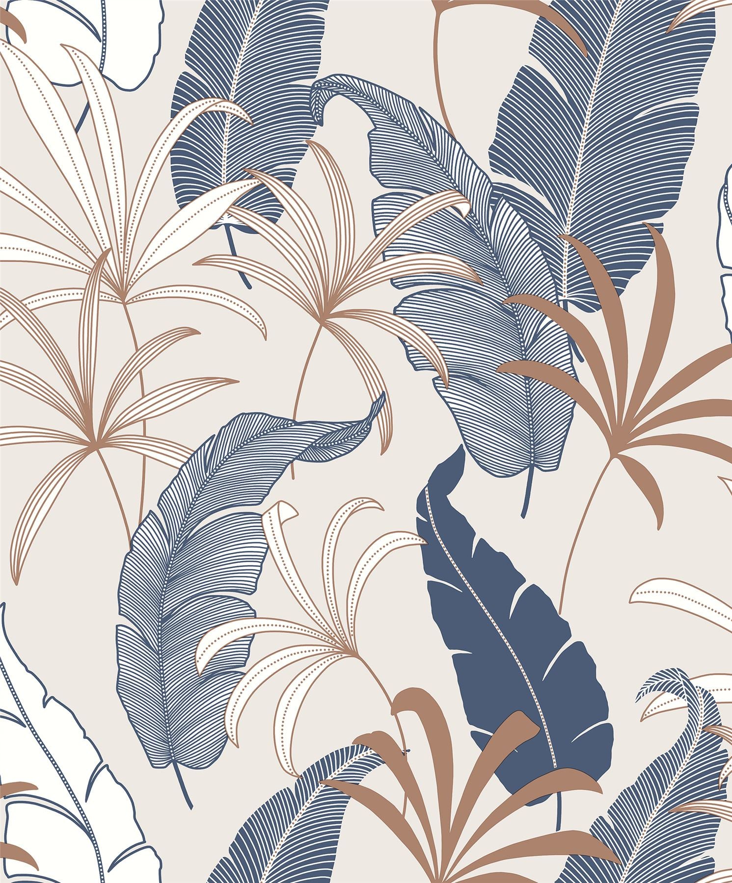 Selago Beige/Blue Wallpaper