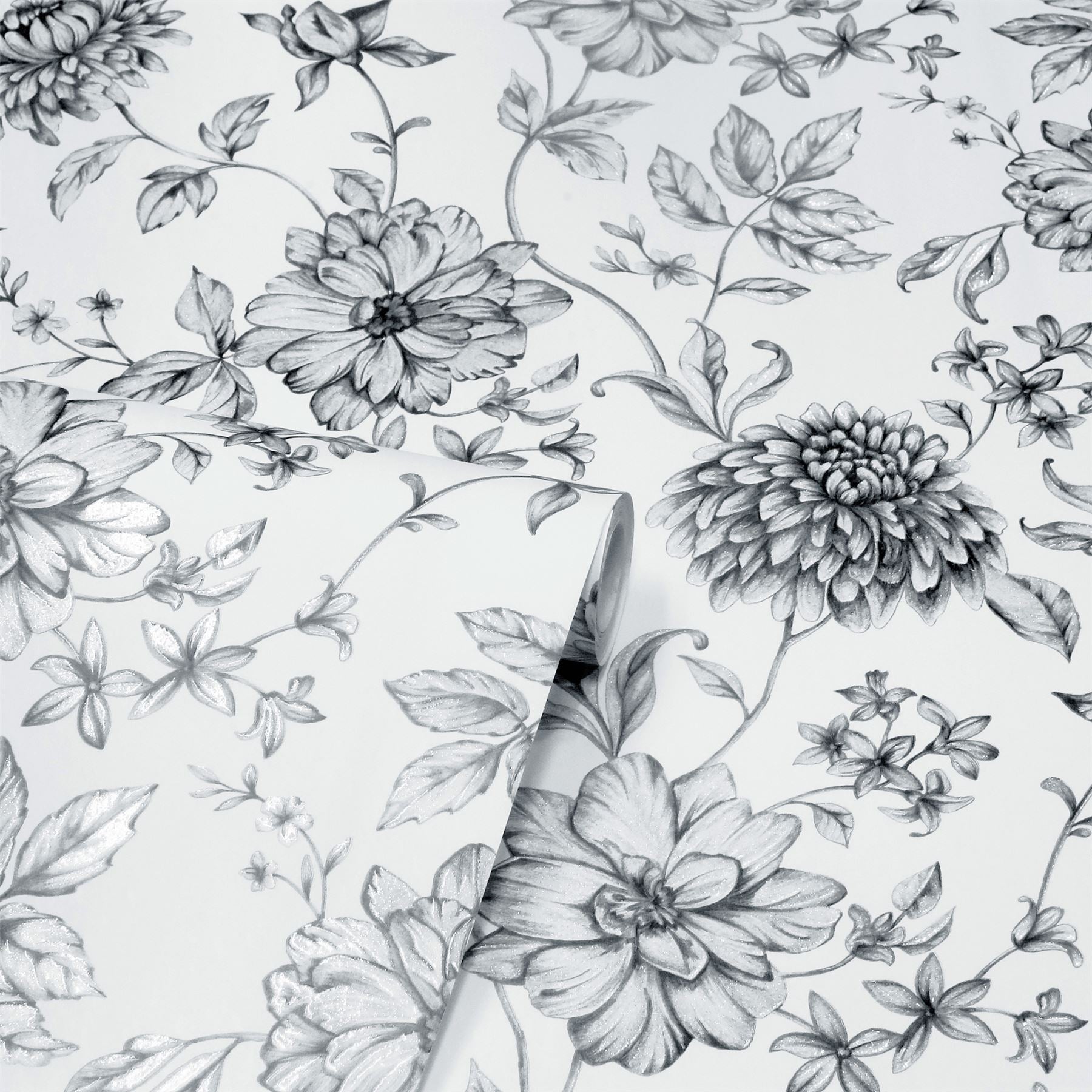 Fleur Mono Wallpaper