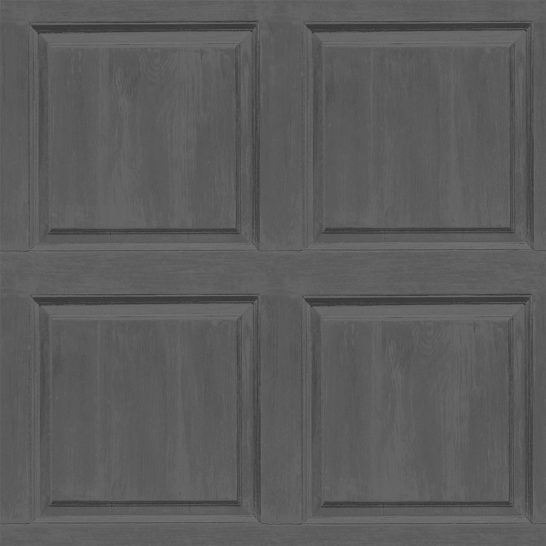 Washed Panel Charcoal Wallpaper