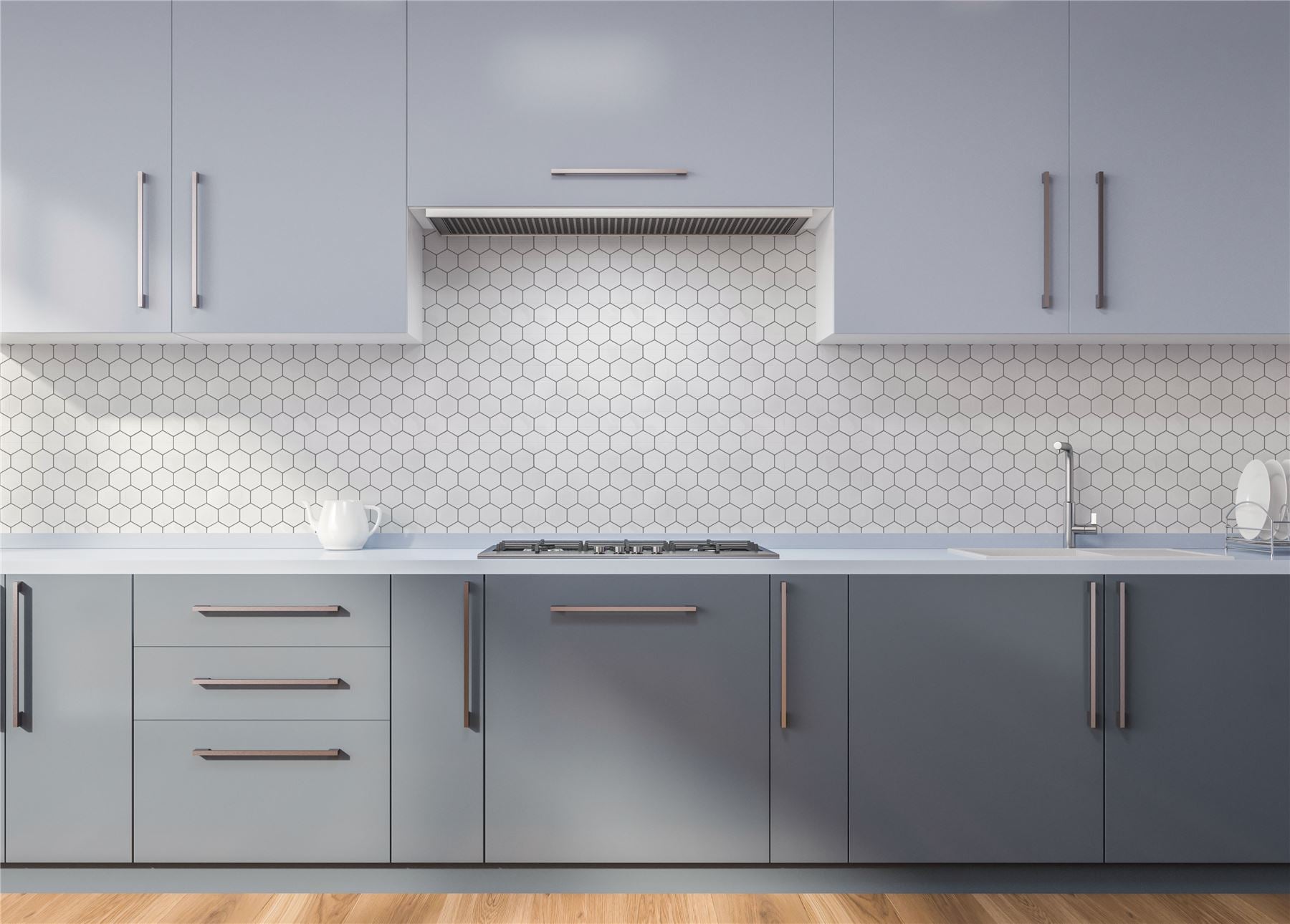 Wall Tile Hexagon 30.5x30.5cm White (5 Tiles Per Pack)