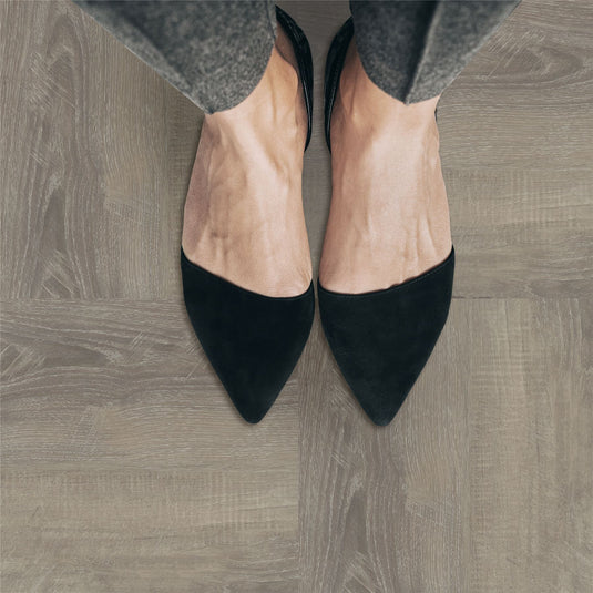 Floor Tile Wood 30.5x30.5cm Taupe (10 Tiles Per Pack) - sw6