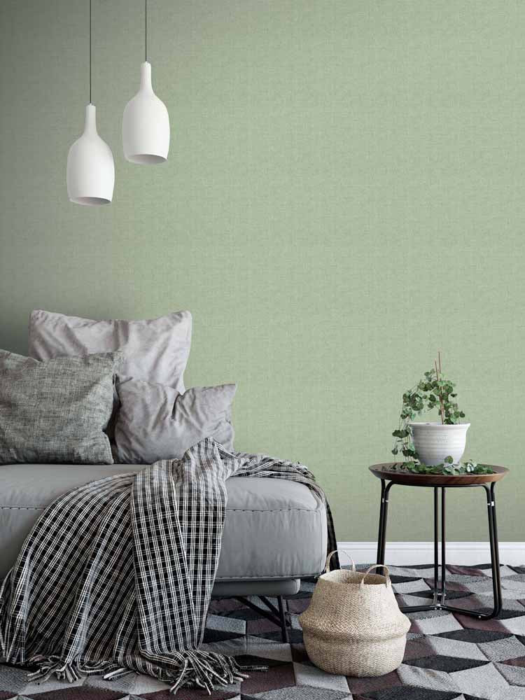 Fabric Texture Sage Wallpaper