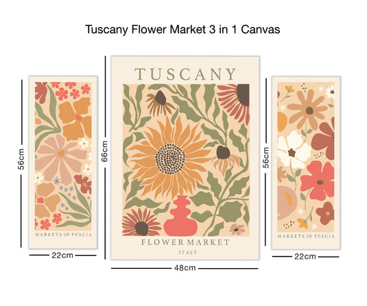 Arthouse Tuscany Flower Market 3 in 1 Canvas Set