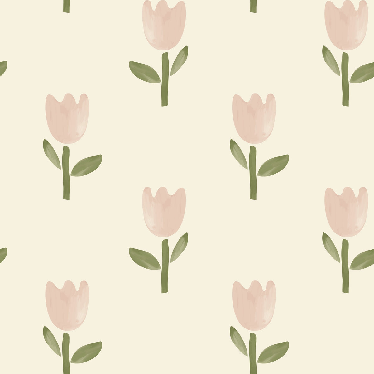Tulipa Cream & Blush Pink Wallpaper