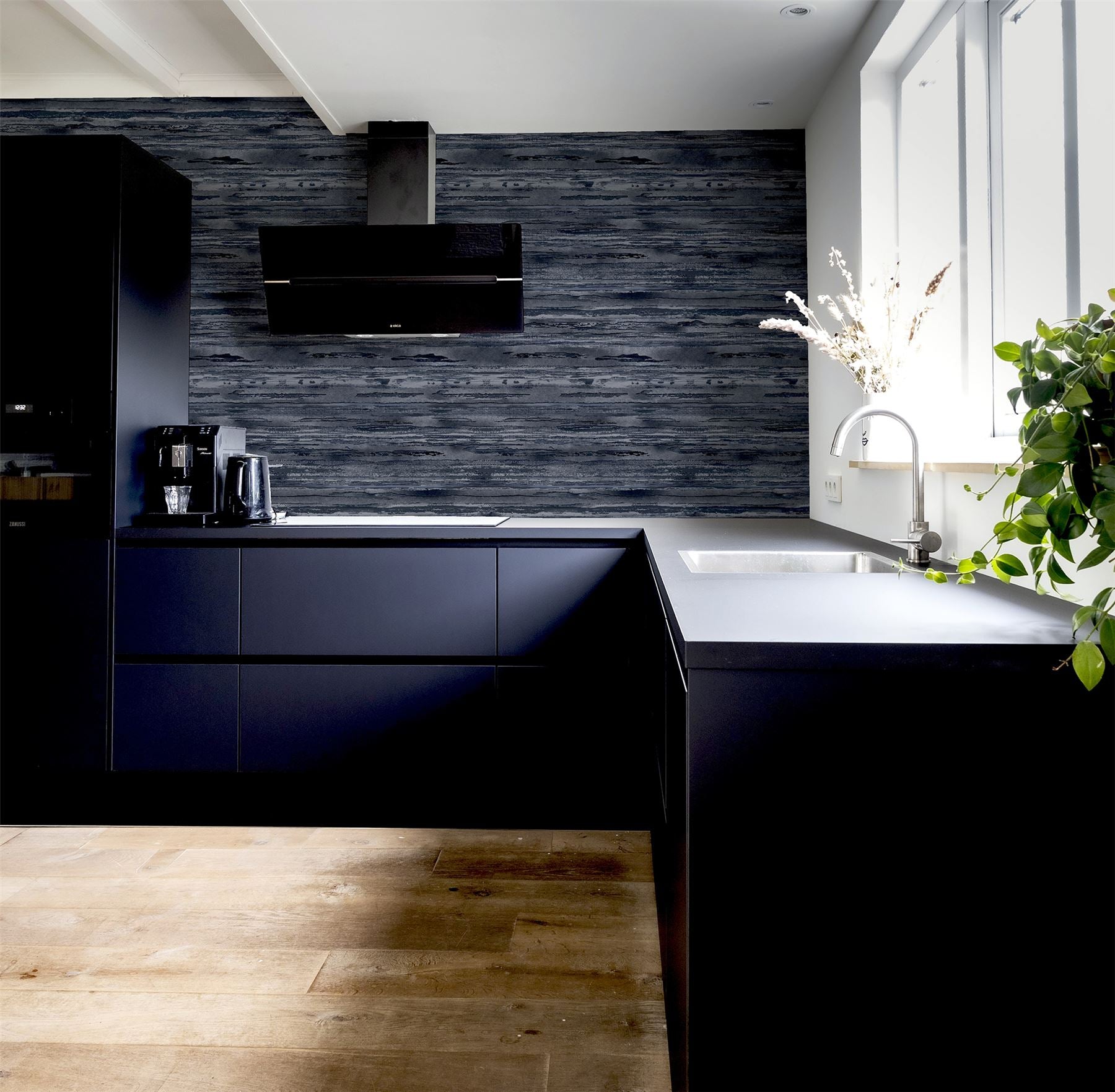 Sahara Denim Blue Wallpaper