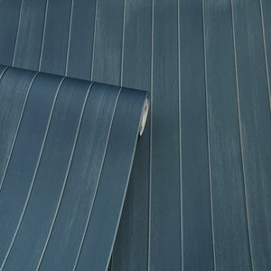 Wooden Planks Blue Wallpaper