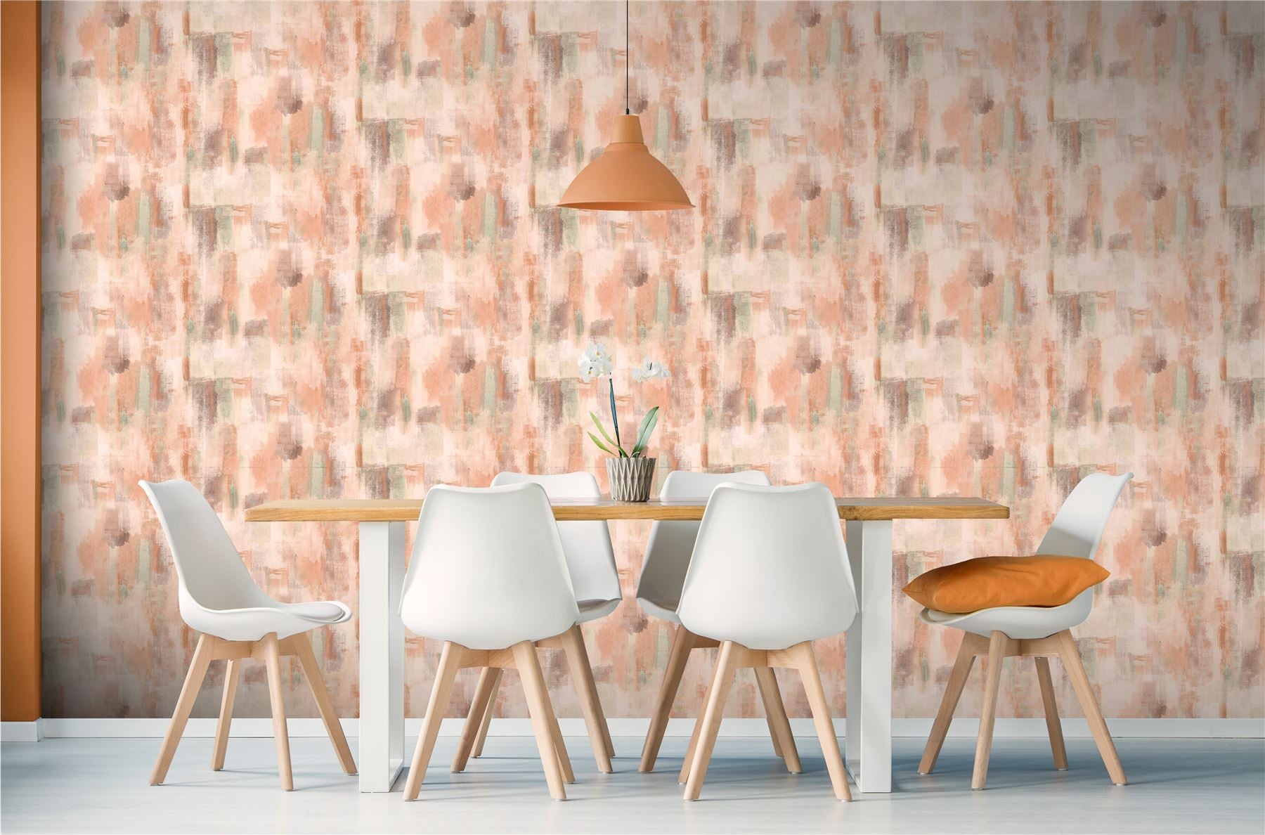 Painterly Pattern Neutral Wallpaper