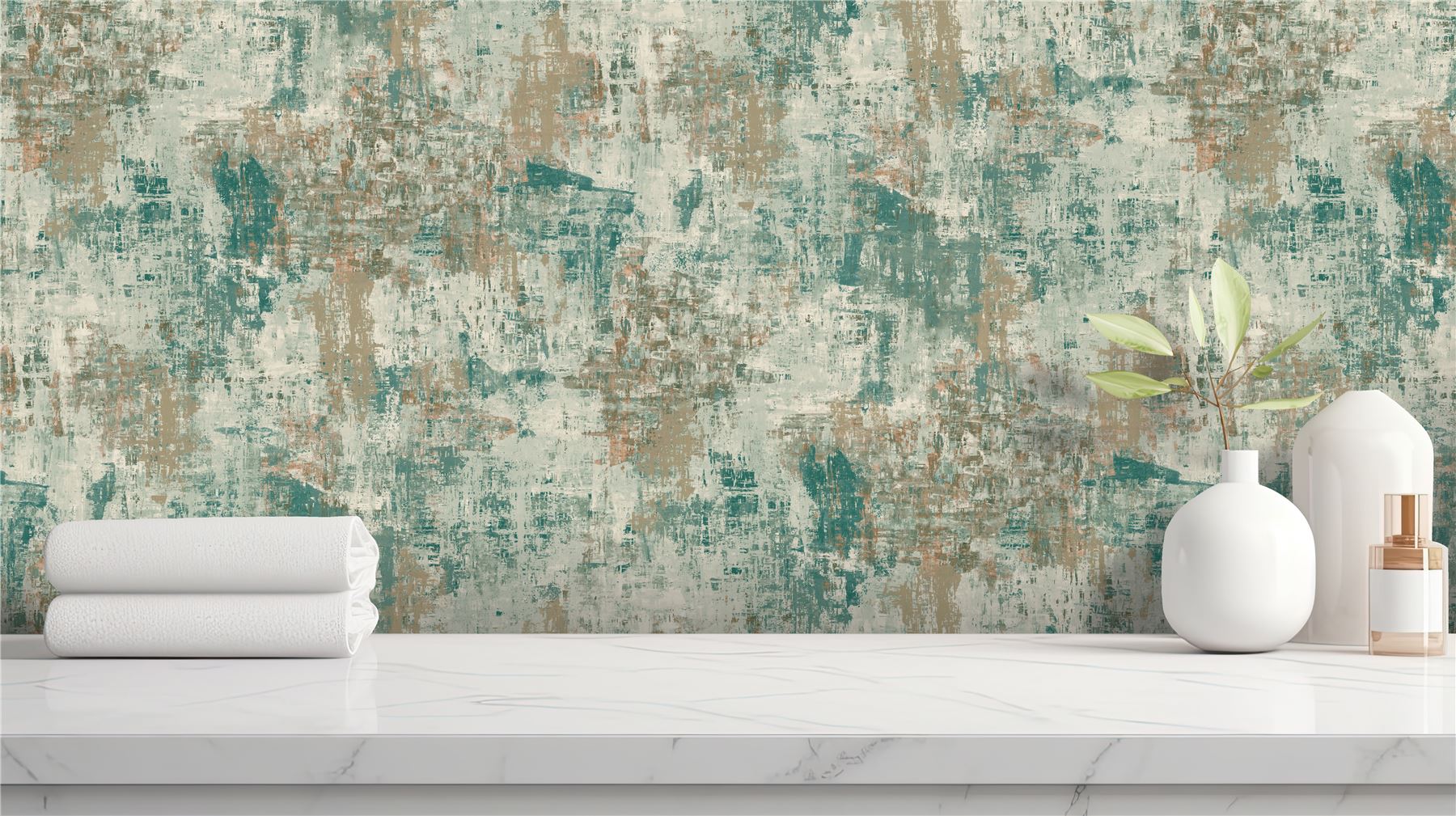 Abstract Texture Green Wallpaper