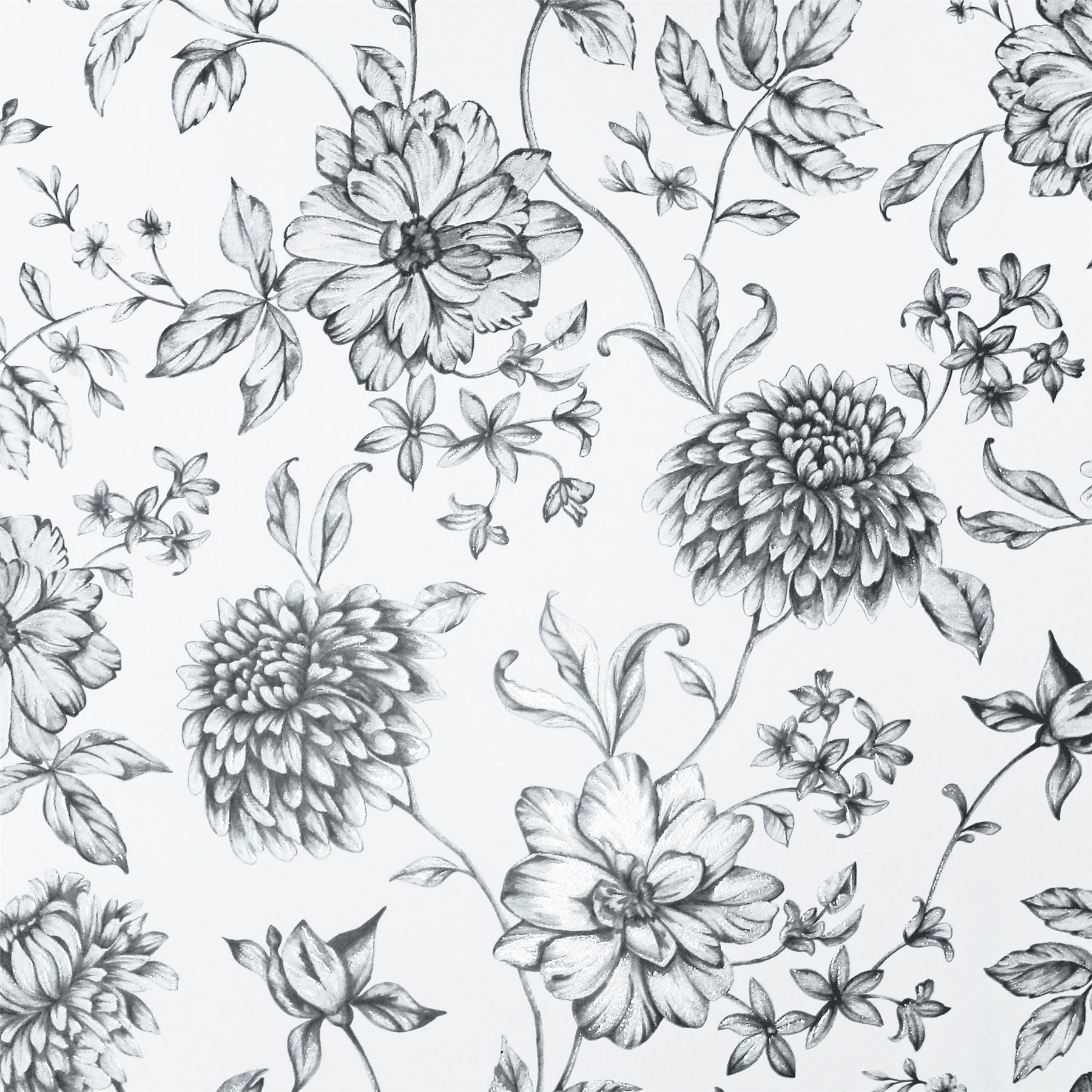 Fleur Mono Wallpaper