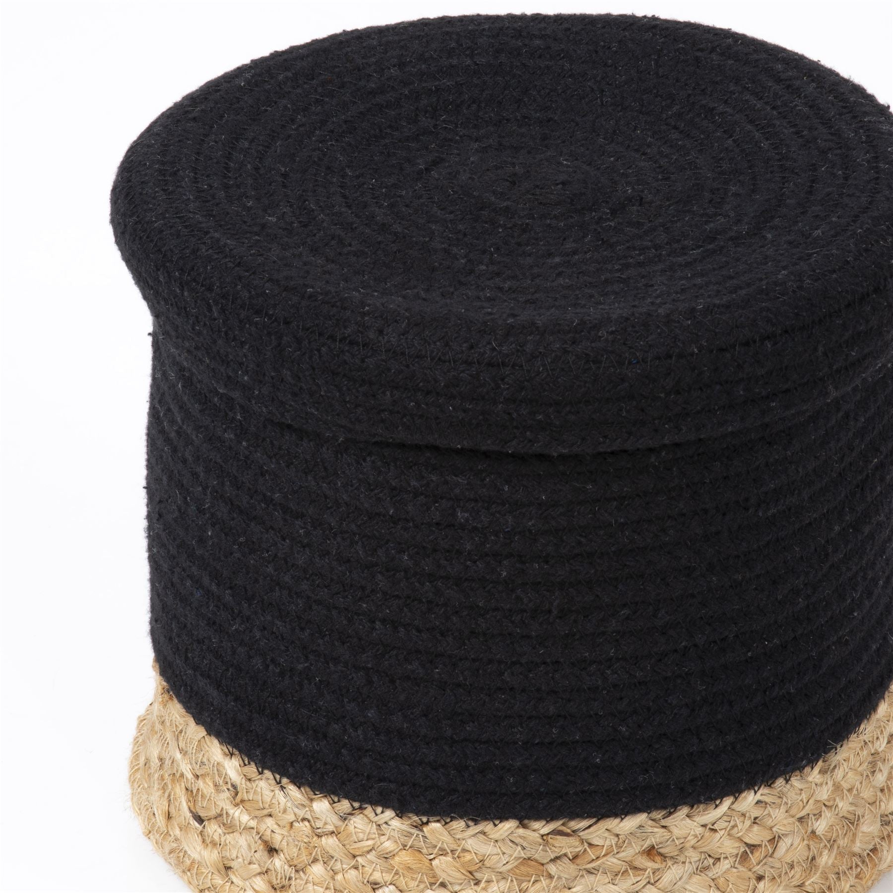 Balham  Lidded Nested 18x18x17cm Black Set of 2 Baskets