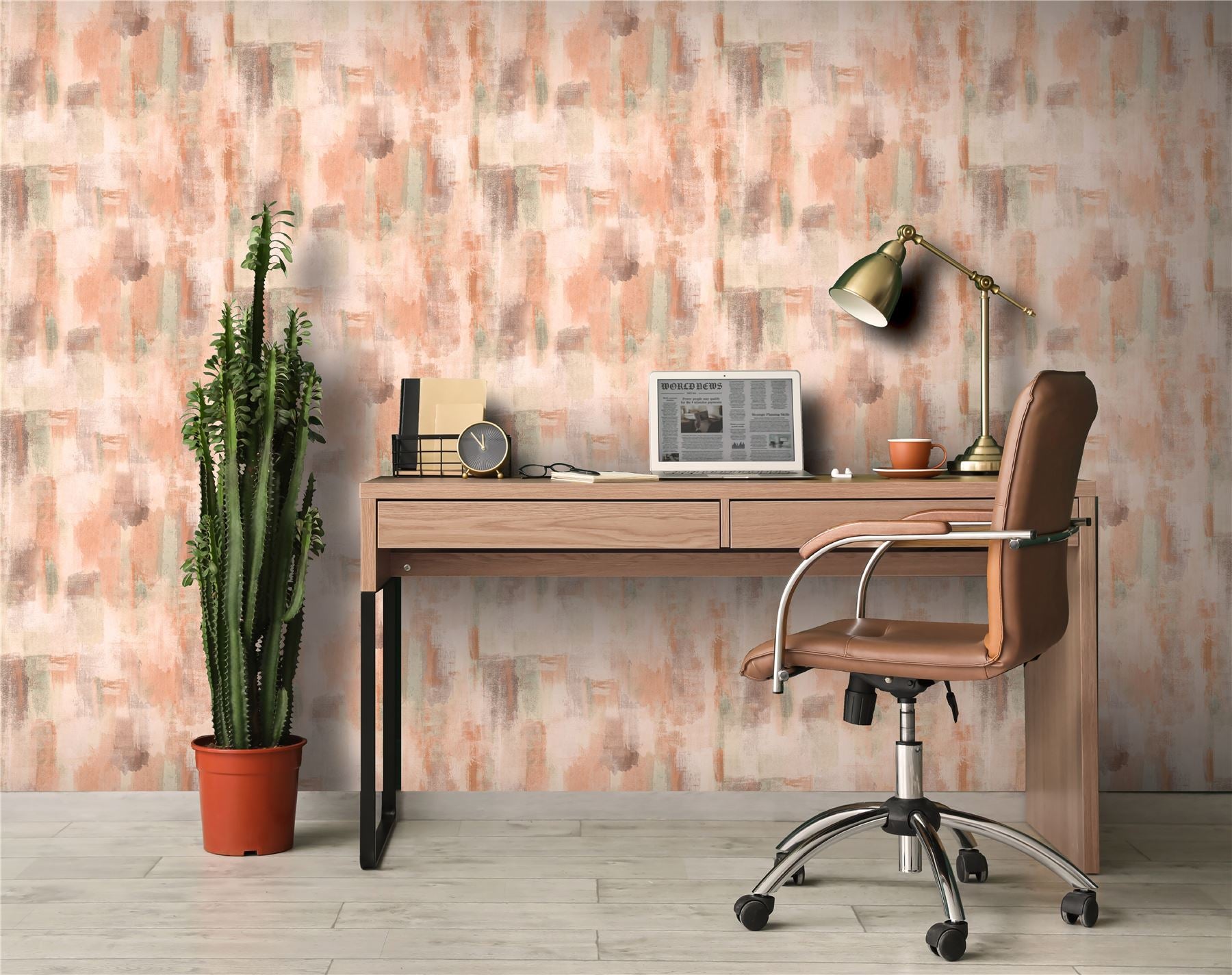 Painterly Pattern Neutral Wallpaper