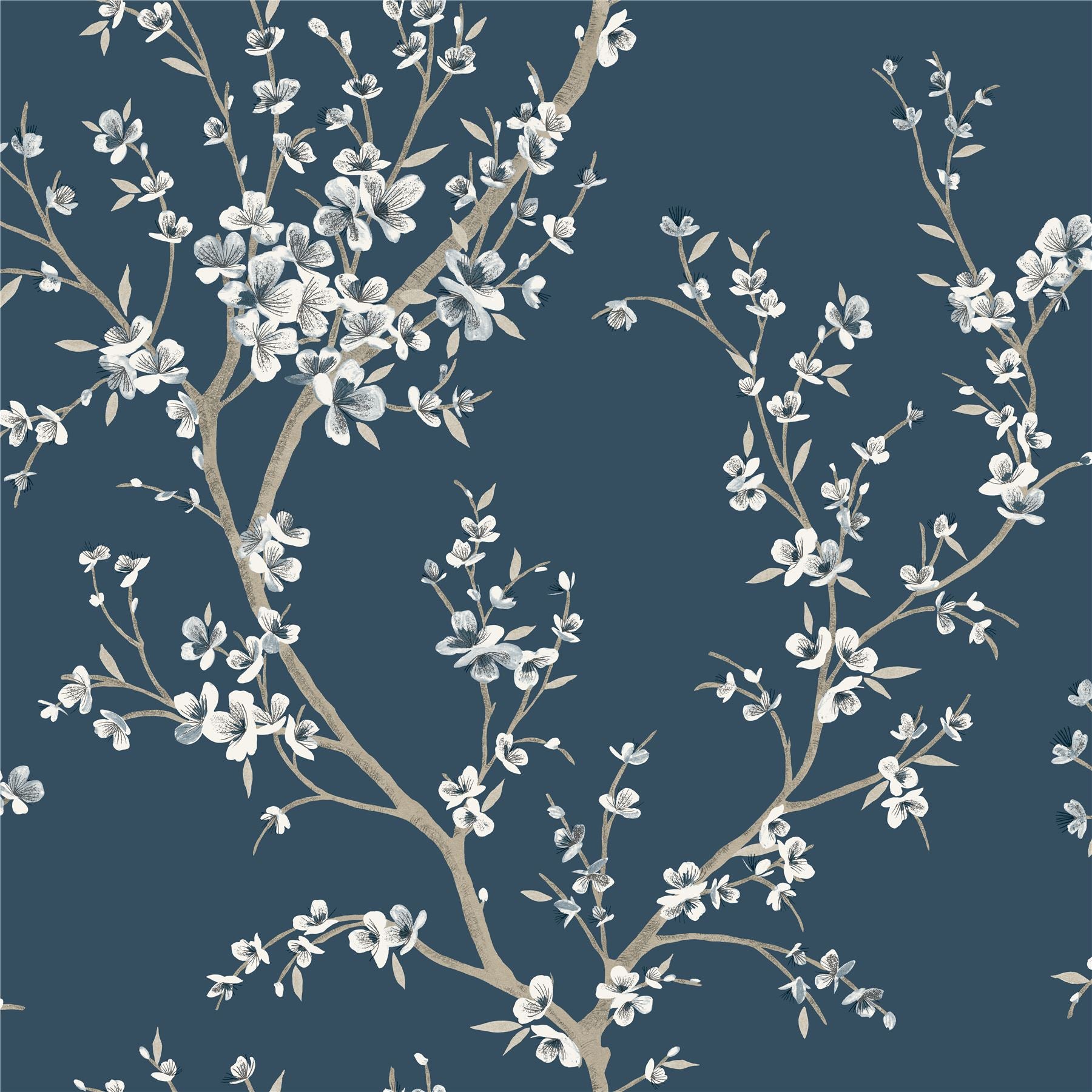 Oriental Trail Teal Wallpaper