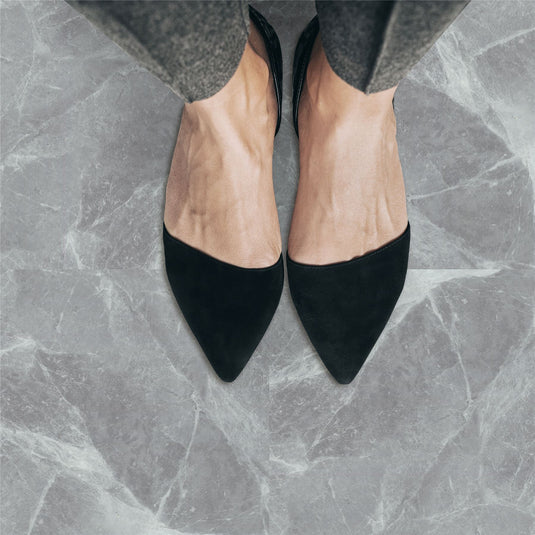 Floor Tile Marble 30.5x30.5cm Grey (10 Tiles Per Pack) - sw6