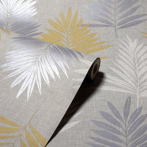 Linen Palm Ochre & Grey