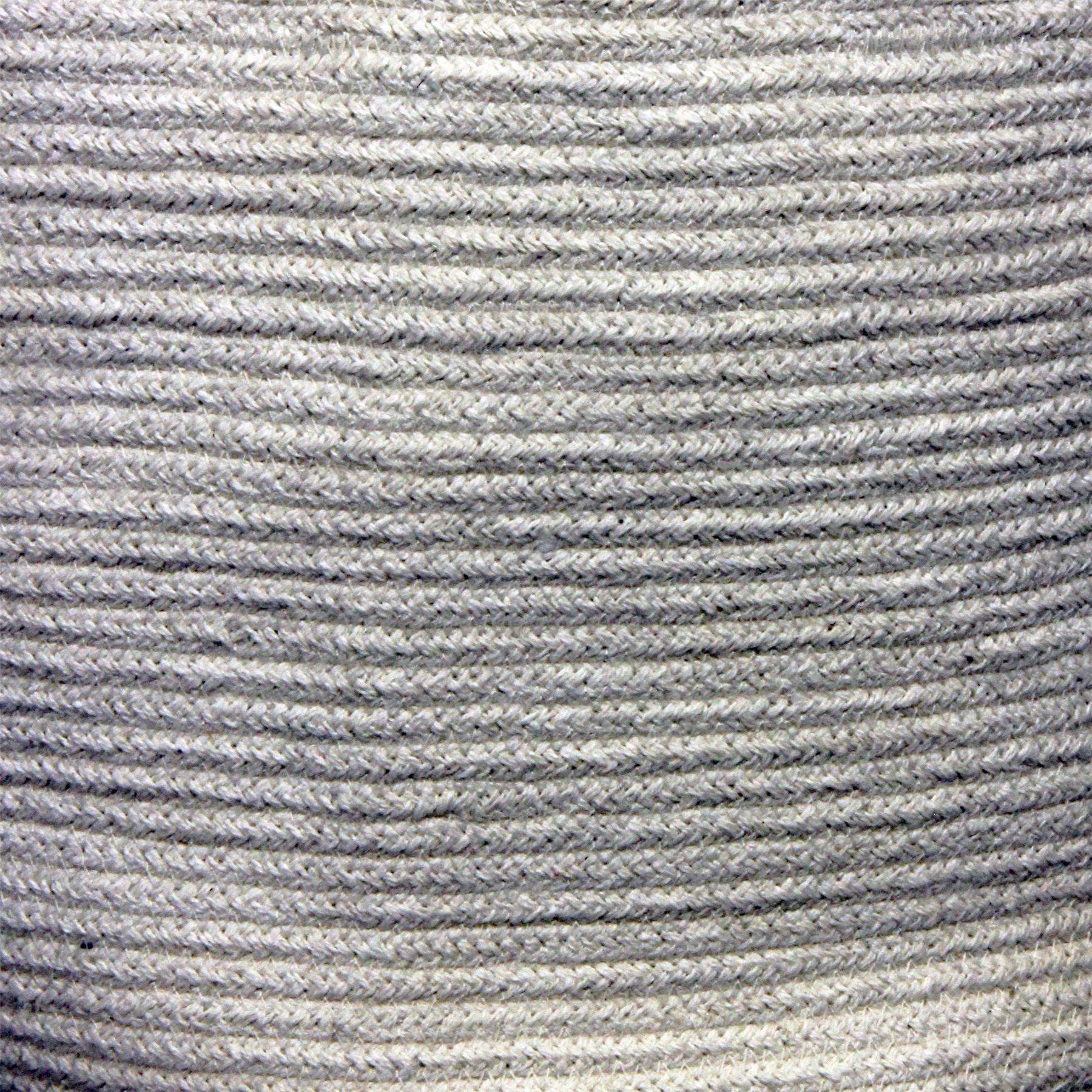 Beckton 100% Cotton Baskets with Handle Grey Set of 2 Baskets