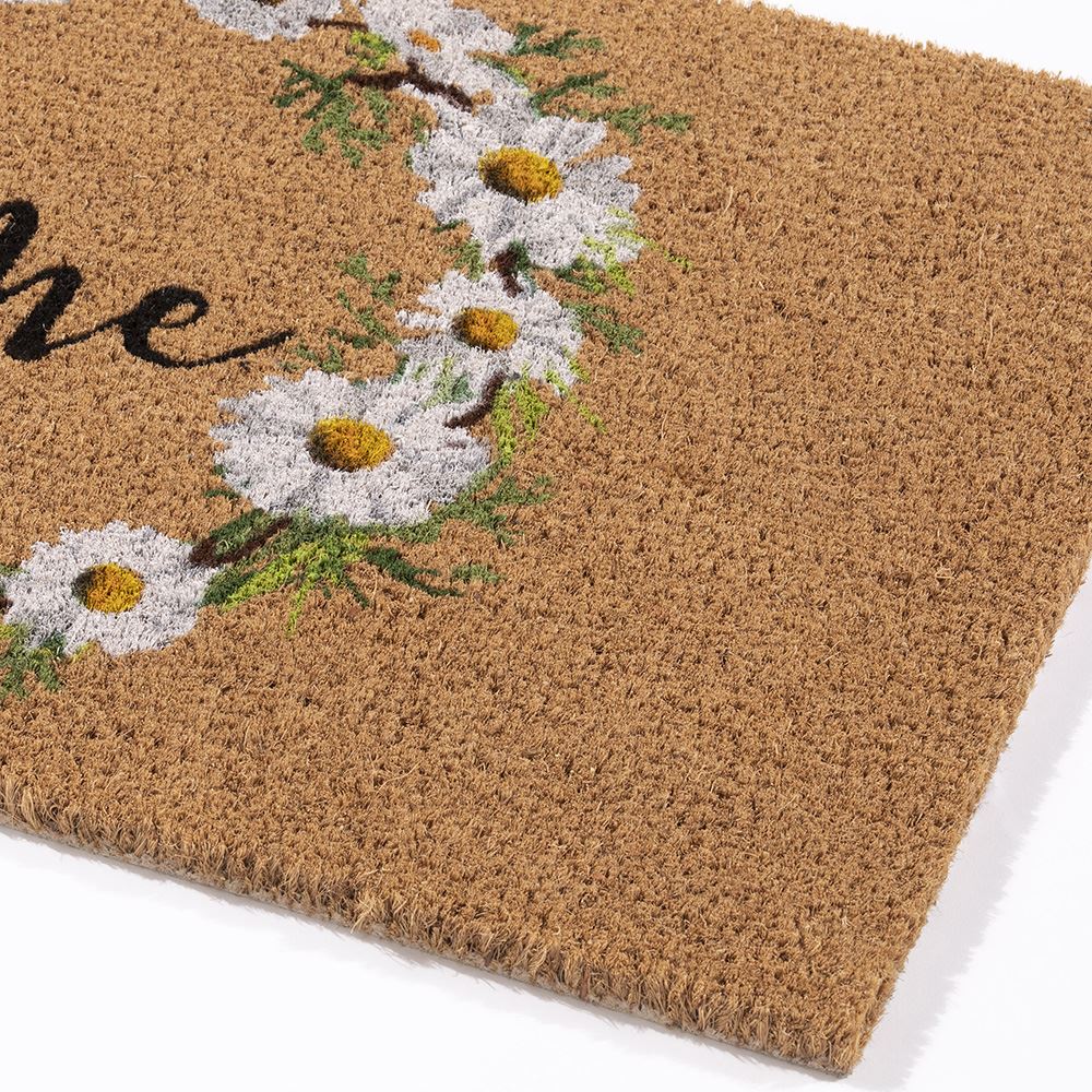Astley Daisy/ Home Latex Backed Coir 45x75cm Doormat