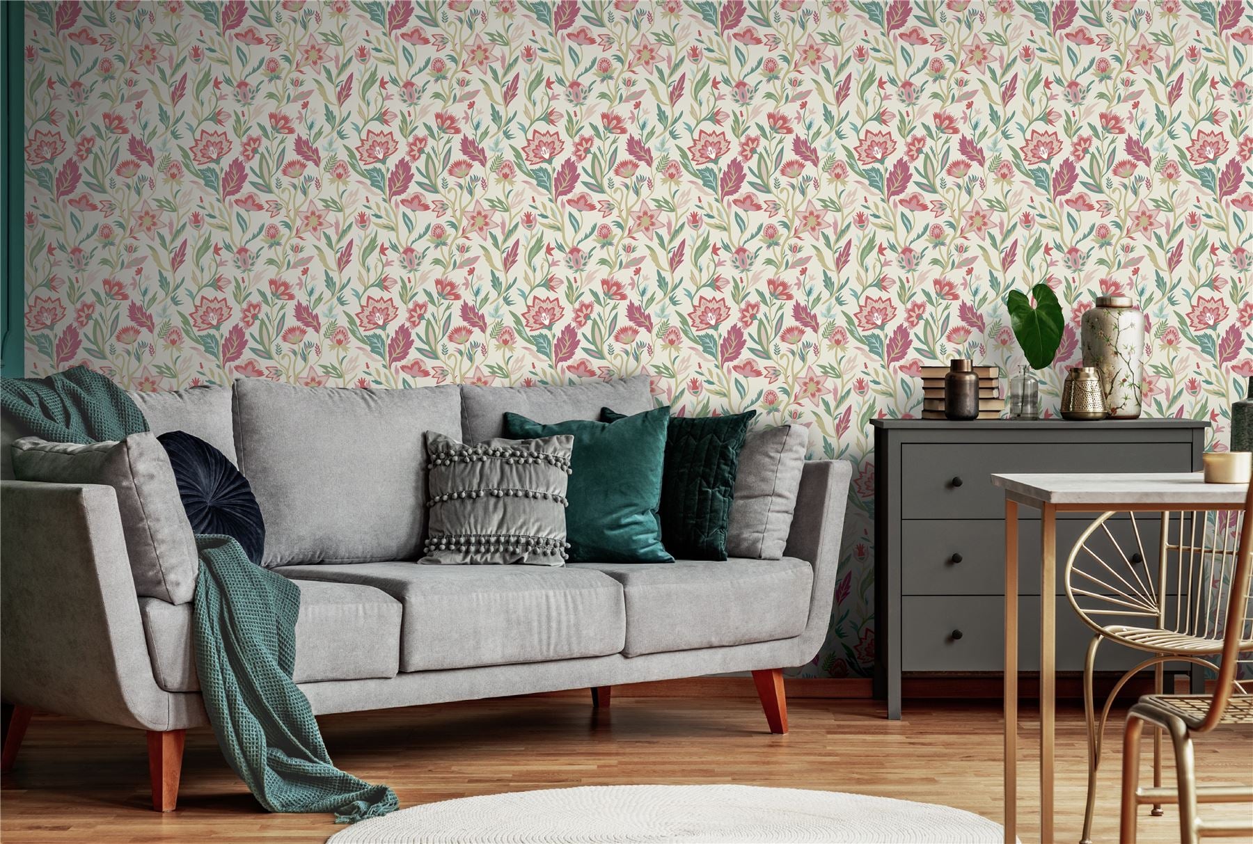 Lush Paradise Pink Wallpaper