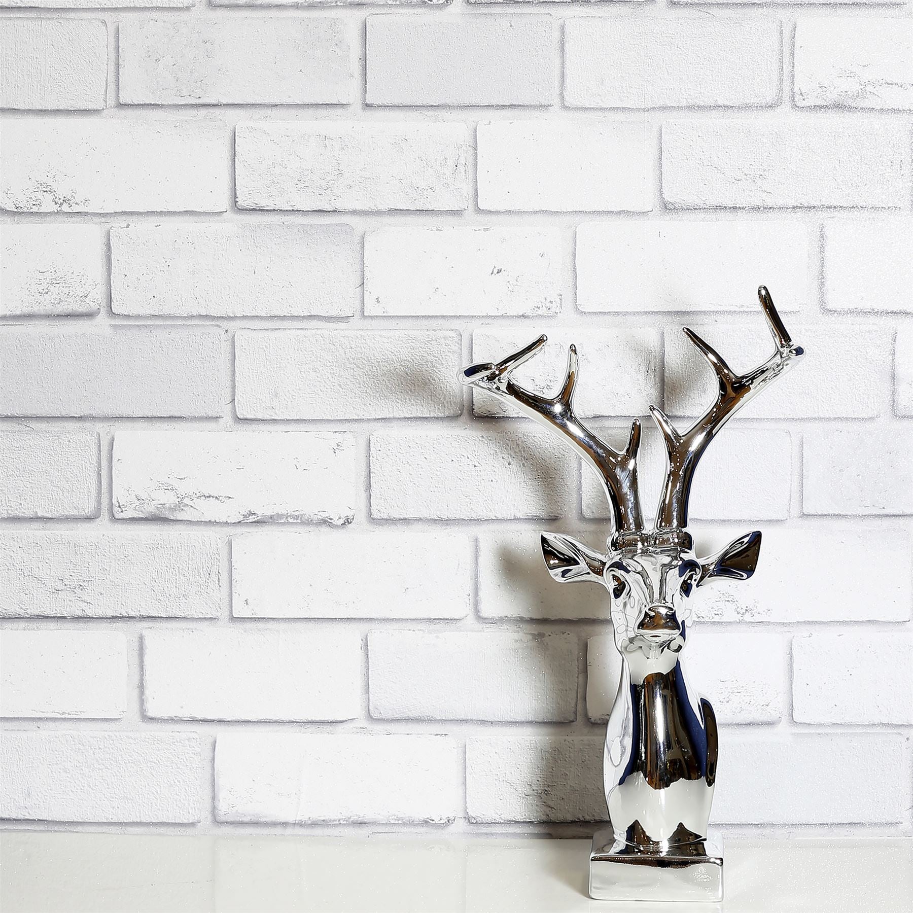 Diamond White Brick Wallpaper
