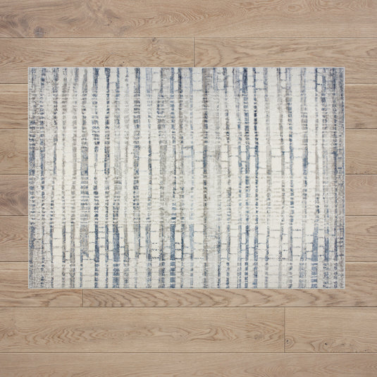 Muse Abstract Blocks Navy Rug