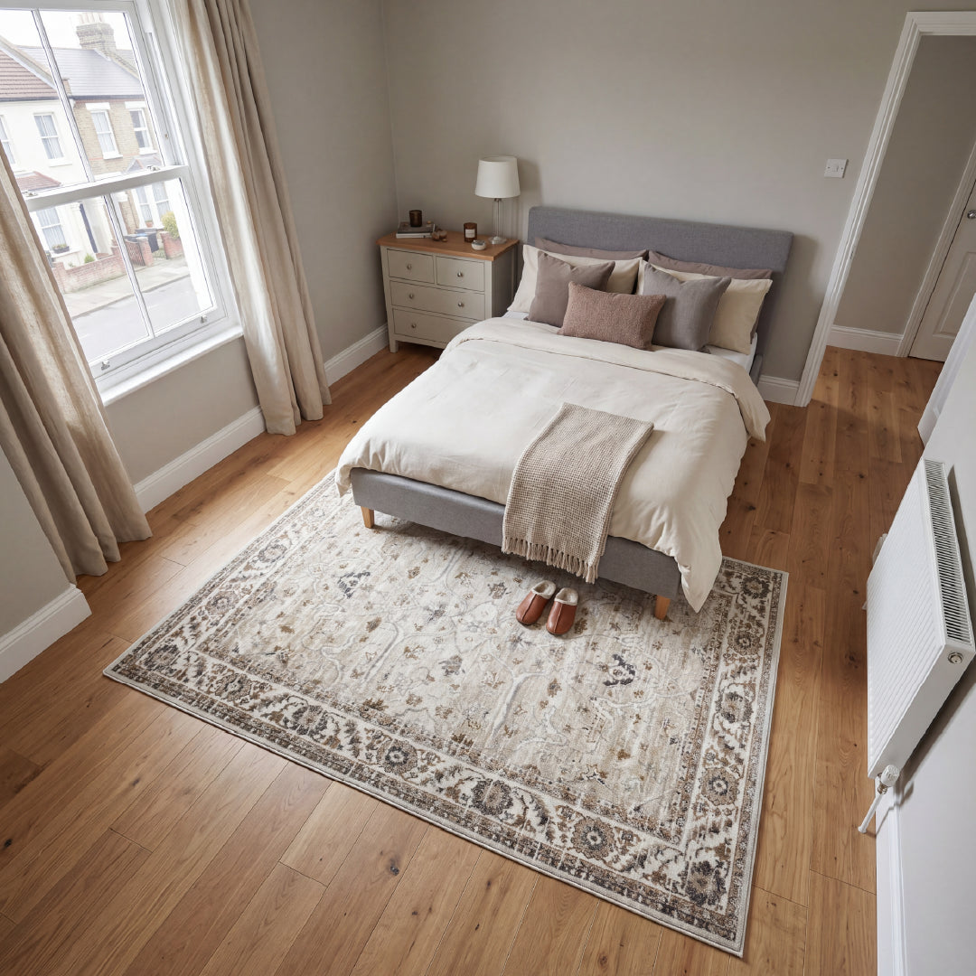 Muse Traditional Floral Natural Rug