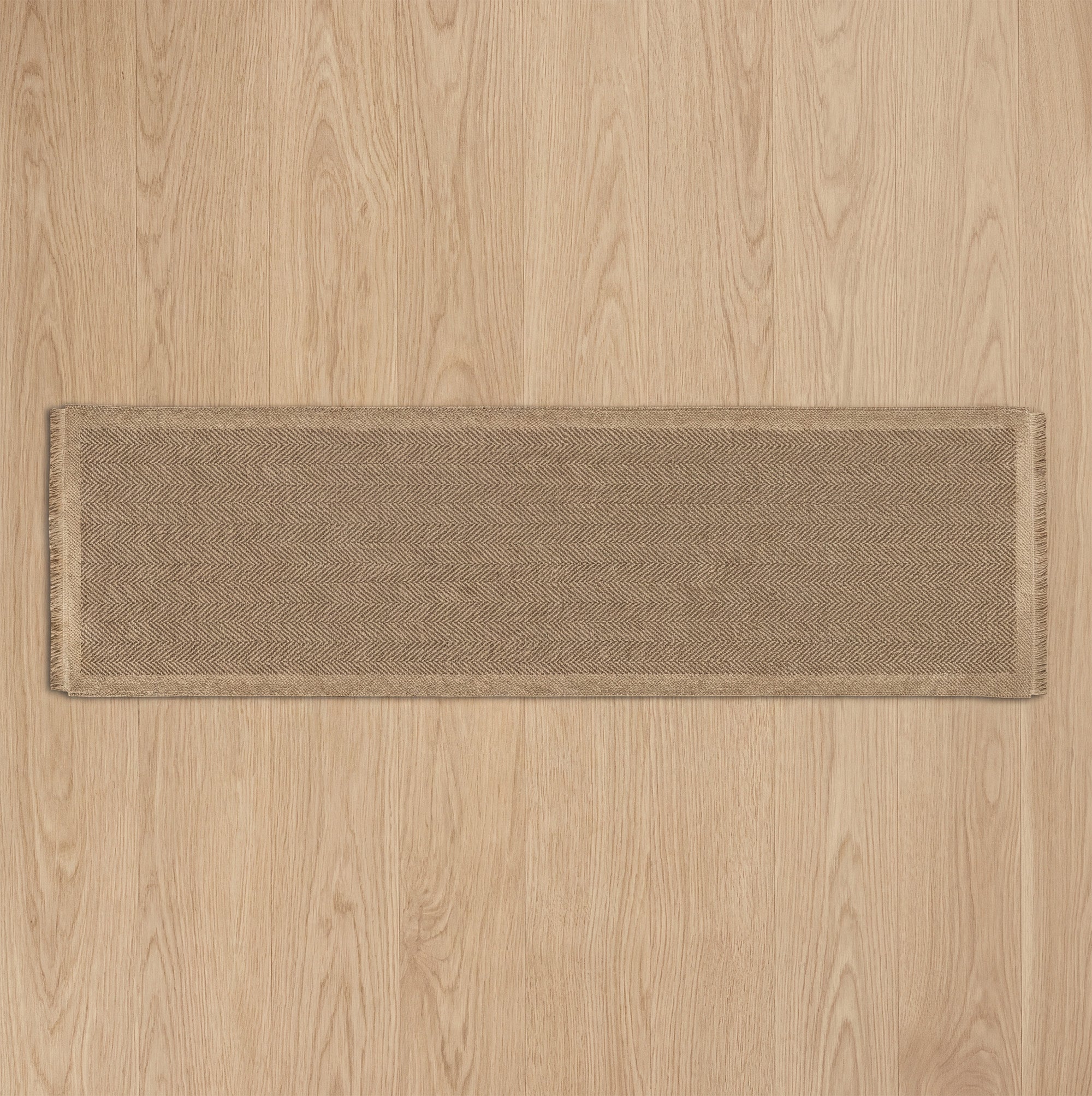Jute Effect Herringbone 60 x 230cm Runner