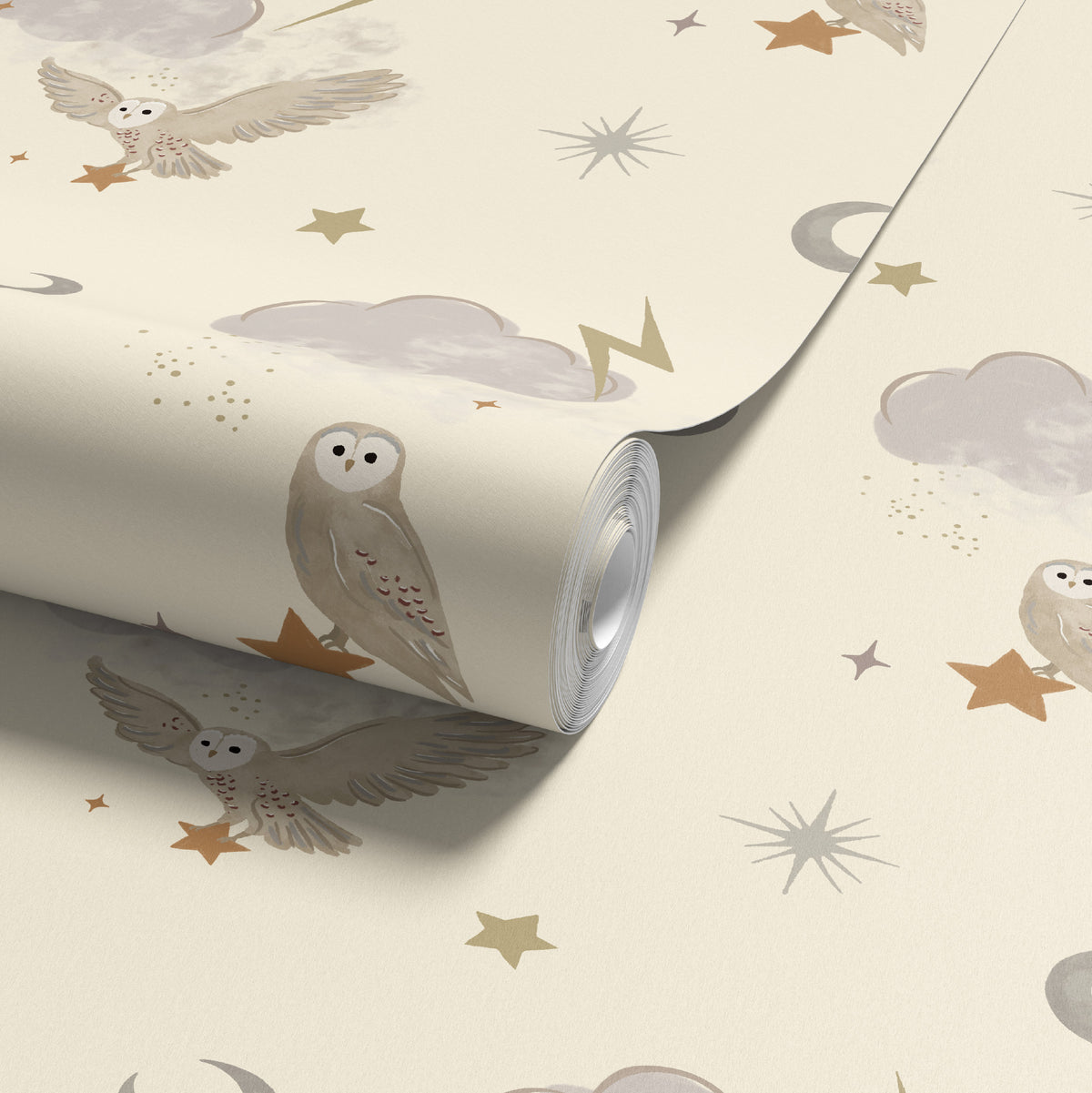 Mystical Flight Cream Wallpaper