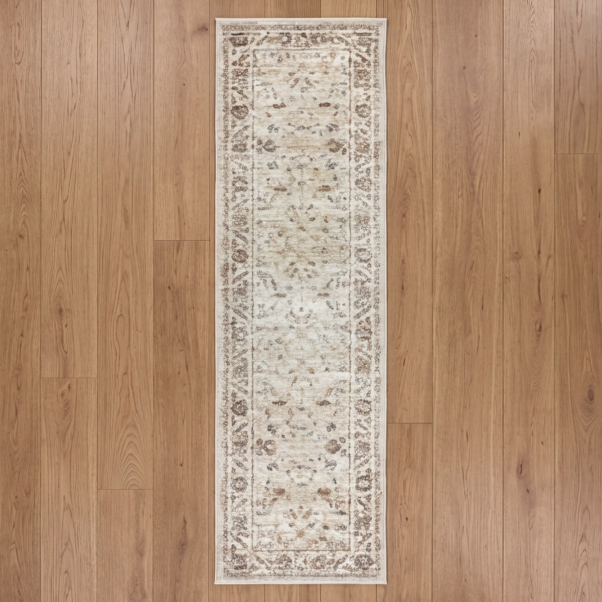 Muse Traditional Floral Natural 60 x 230cm Runner