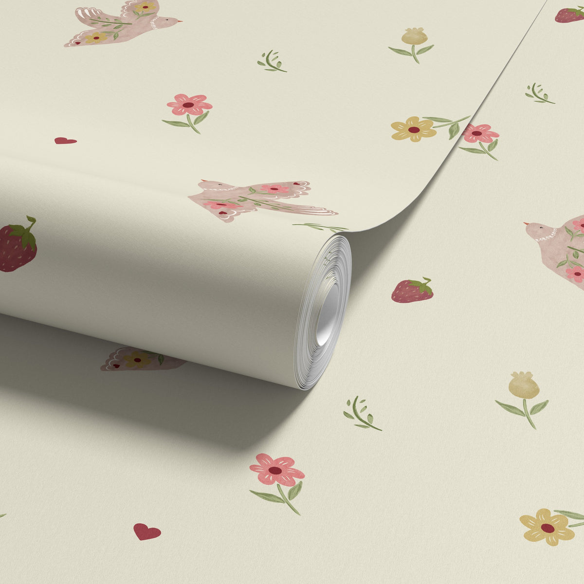 Summer Festival Cream & Blush Wallpaper