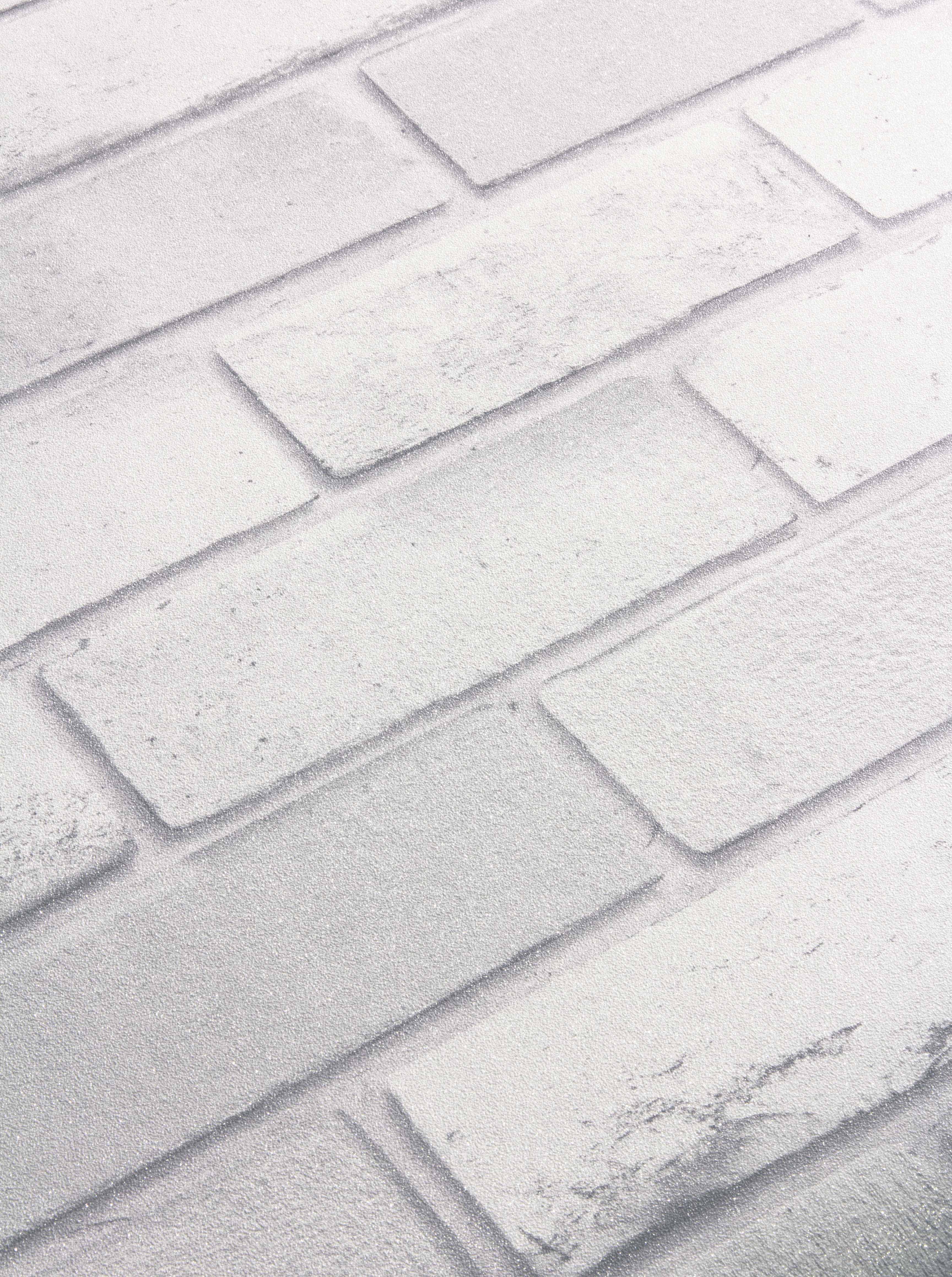 Diamond White Brick Wallpaper