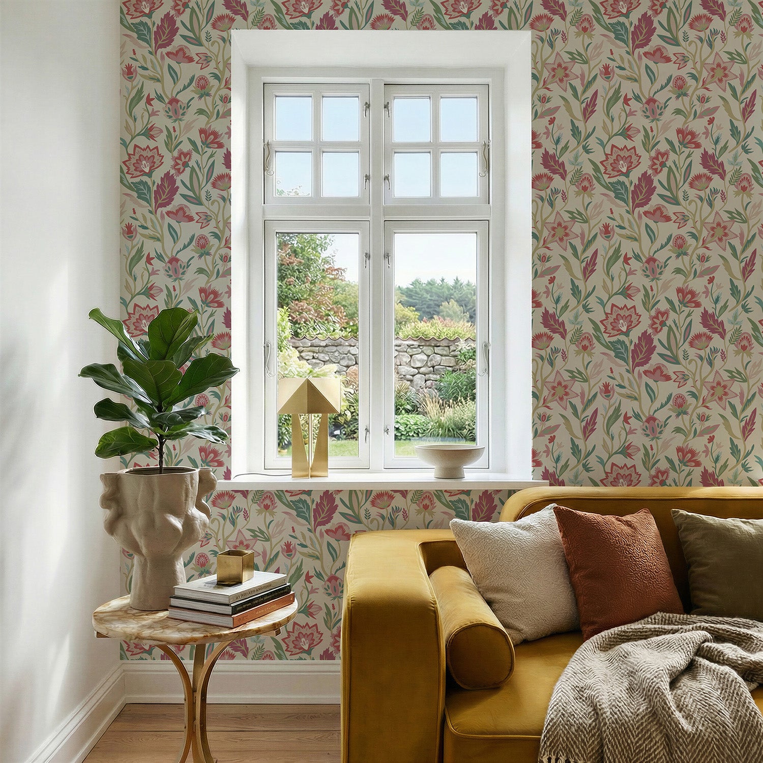 Lush Paradise Pink Wallpaper