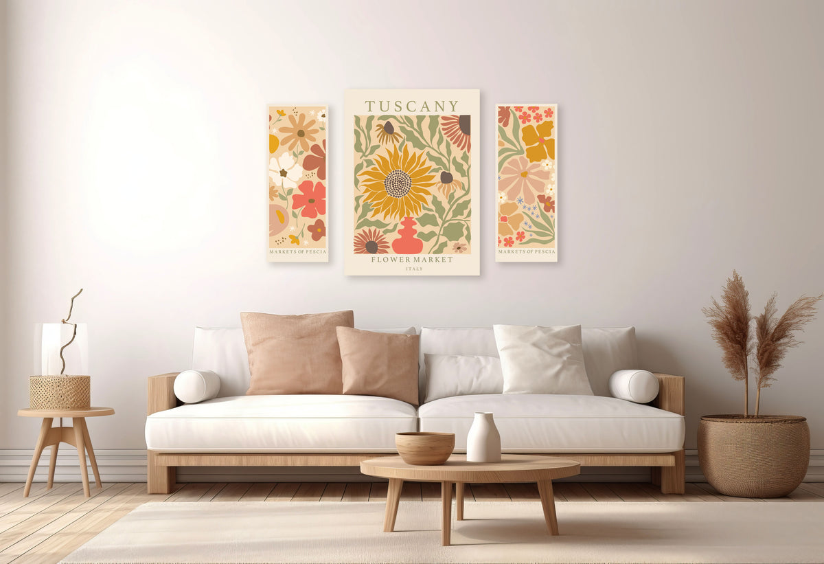 Arthouse Tuscany Flower Market 3 in 1 Canvas Set