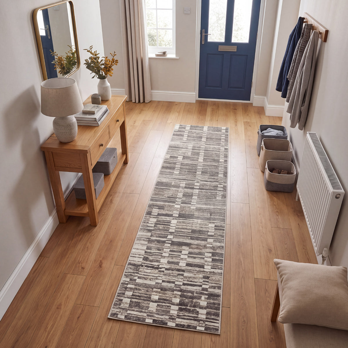 Muse Abstract Grey 60 x 230cm Runner