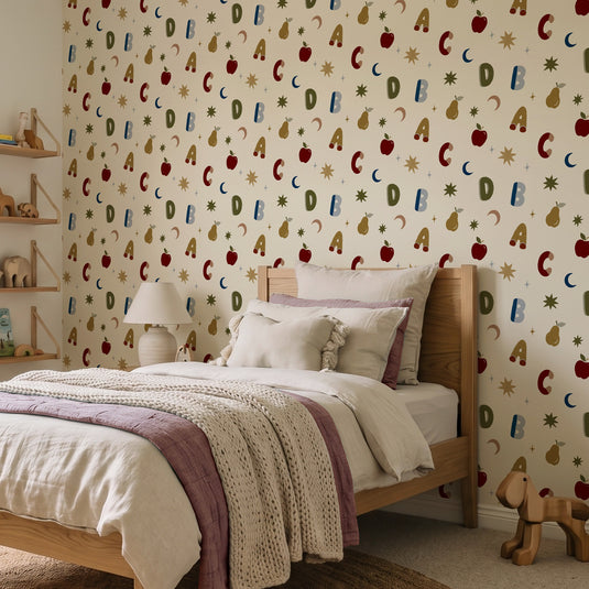 Alphafruit Cream,Yellow & Olive Wallpaper