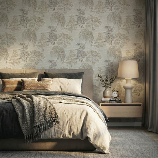 Oriental Garden Natural Wallpaper