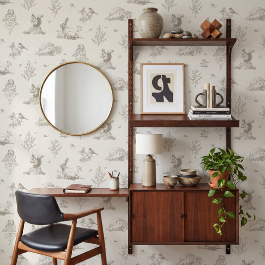 Country Walk Natural Wallpaper