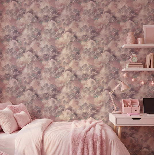 Vanilla Skies Pink Wallpaper