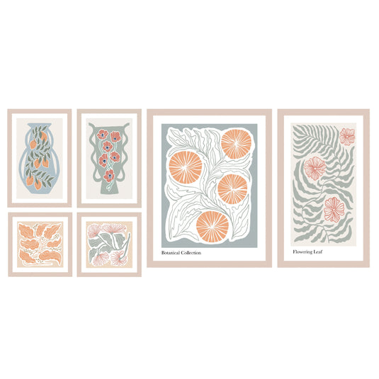 Arthouse Abstract Botanicals 6 in 1 Canvas Set