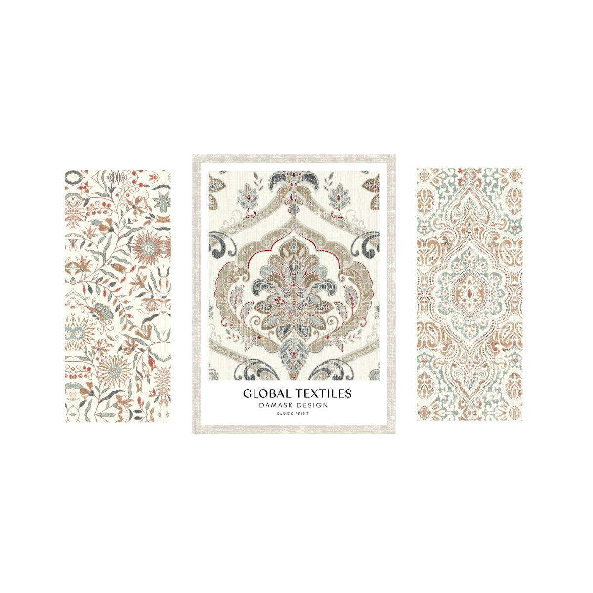 Arthouse Damask 3 in 1 Canvas Set
