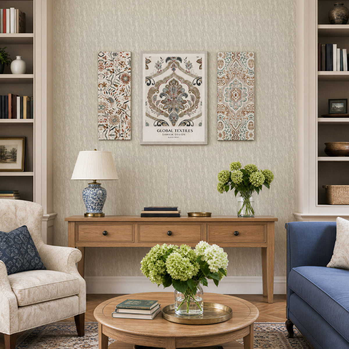 Arthouse Damask 3 in 1 Canvas Set