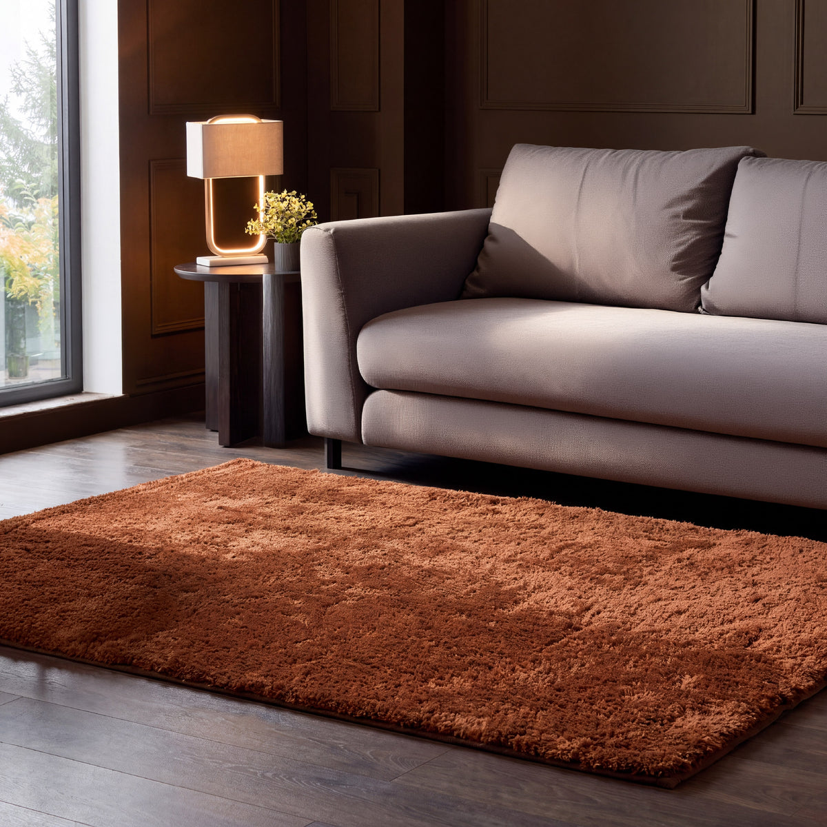 Arthouse Snuggle Soft Touch Rust Rug