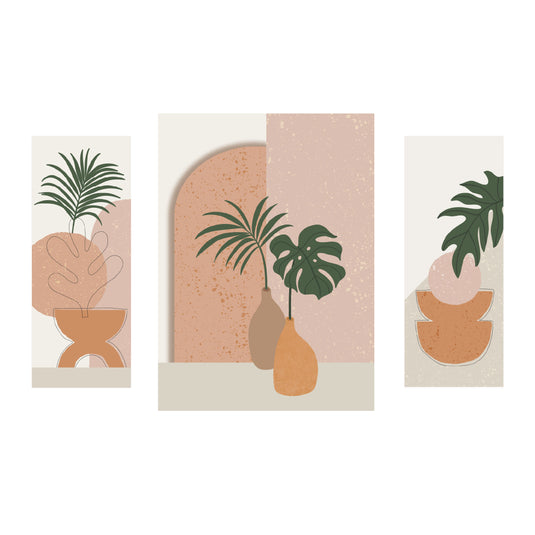 Arthouse Abstract Vase 3 in1 Canvas Set