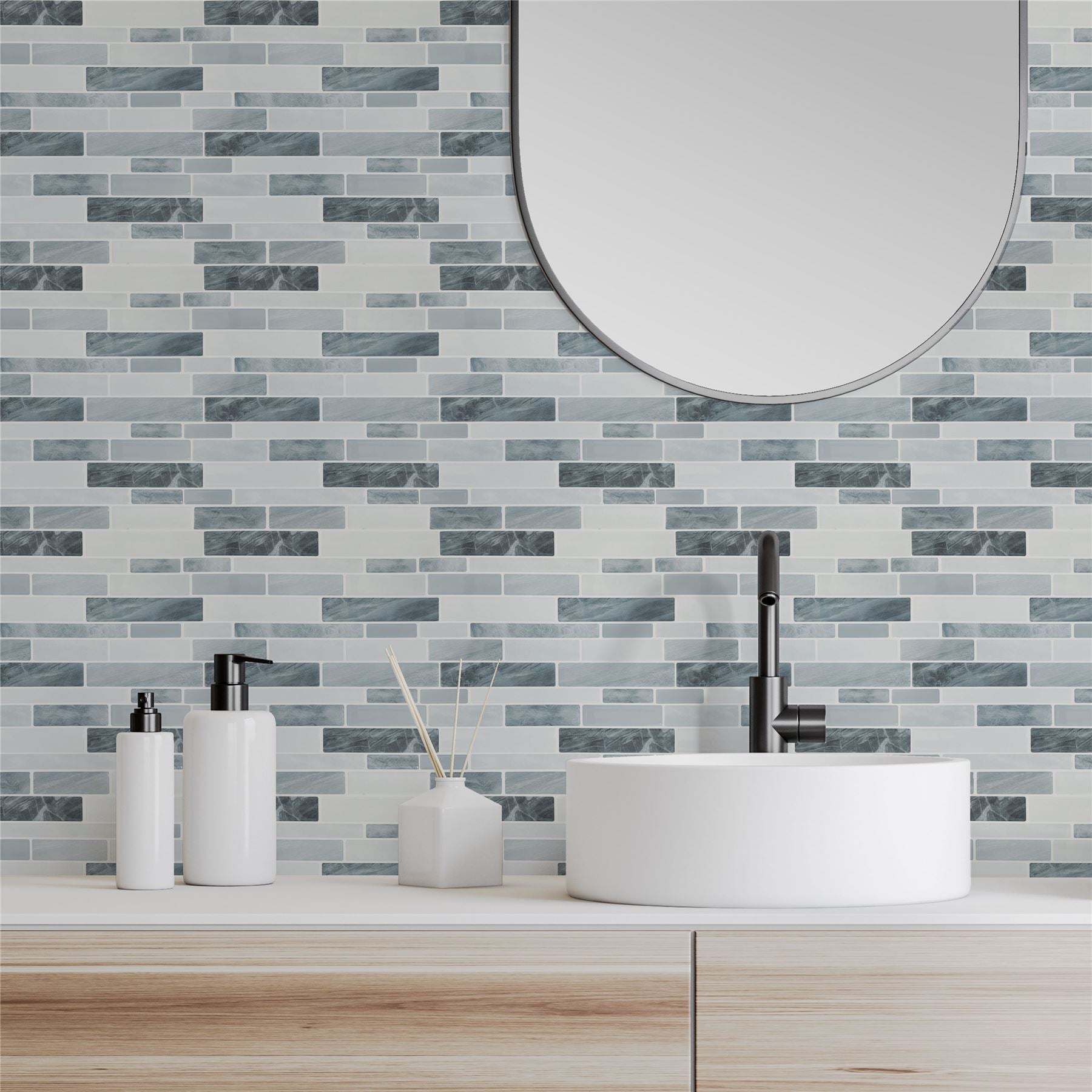Wall Tile Slate 30.5x30.5cm Grey (5 Tiles Per Pack)