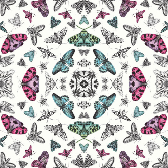 Glitter Bug White Multi Wallpaper sw12