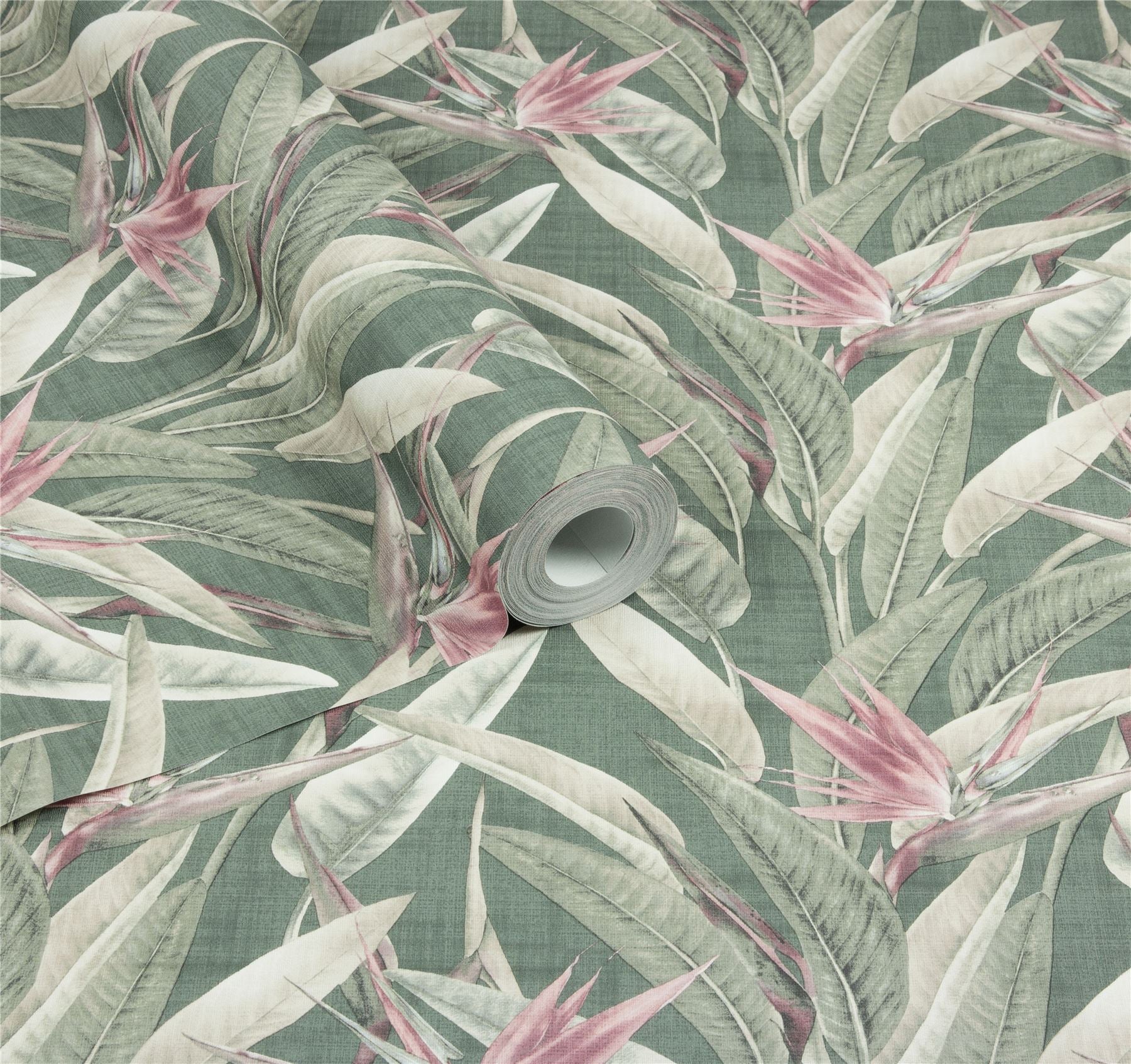 Soft Jungle Vines Deep Green Wallpaper
