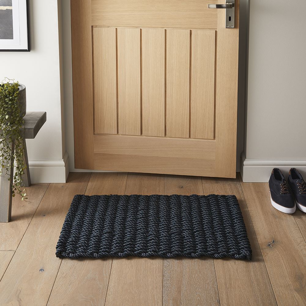 Didsbury Braided Polypropylene 45x75cm Navy Doormat