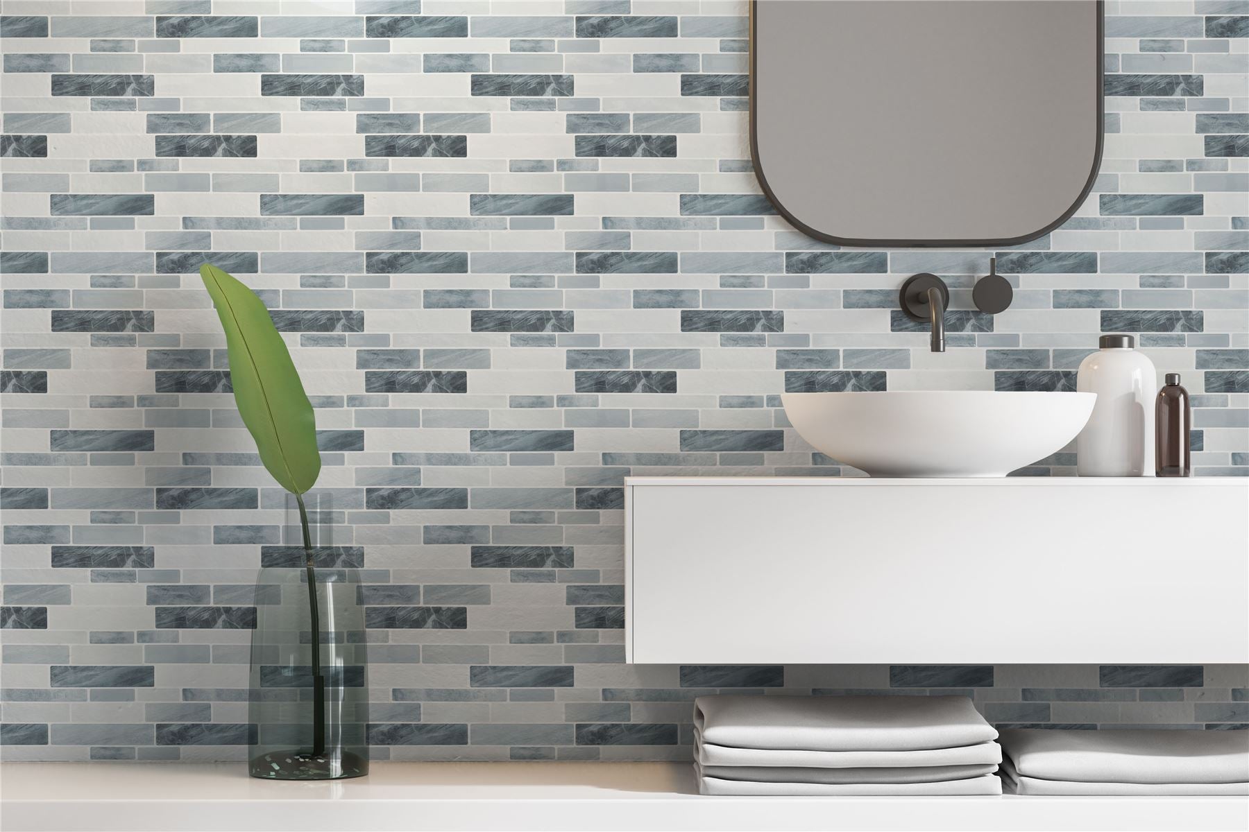 Wall Tile Slate 30.5x30.5cm Grey (5 Tiles Per Pack)