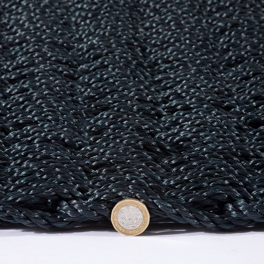 Didsbury Braided Polypropylene 45x75cm Navy Doormat