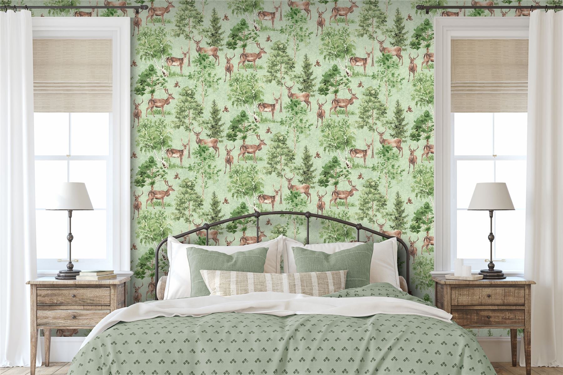Deer Forest Natural Wallpaper