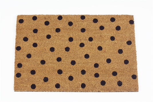 Astley Polka Dot Printed Neutral Doormat 40x60cm